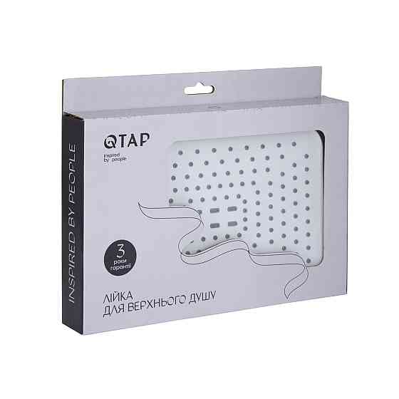 Лійка для верхнього душу Qtap Hlavova 260x180 мм прямокутна QTHLA107CRM45785 Chrome/White Київ