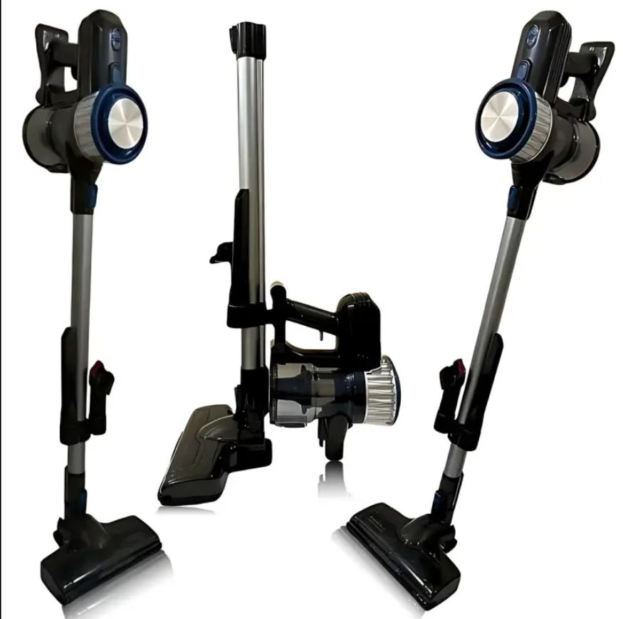 Акумуляторний вертикальний пилосос Crownberg CB-674 з турбощіткою, 2500Вт, 90 хв роботи, чорний з синім Одеса - фото 5