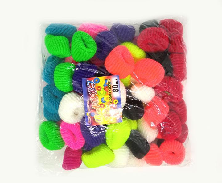 Резинка для волос цветная 80 шт Киев - изображение 1