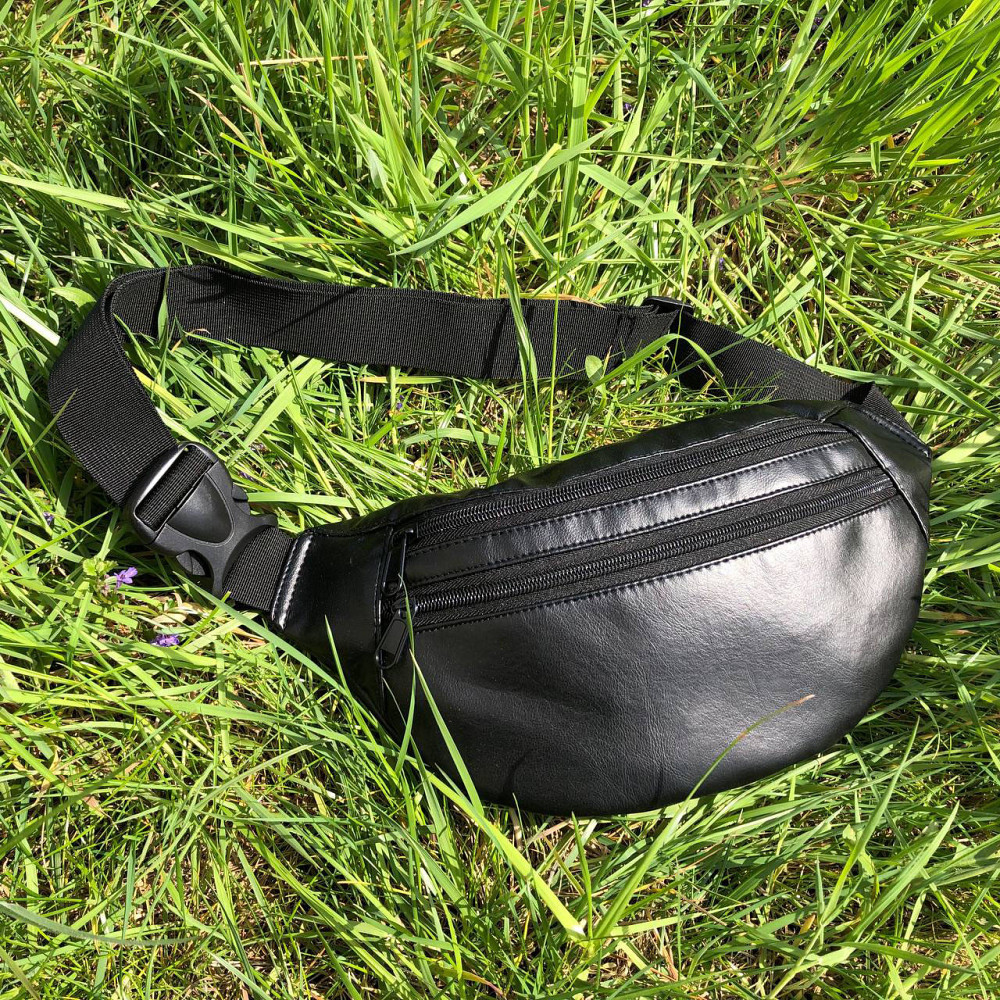 Сумка на пояс мужская бананка кожаная поясная экокожа компактная Київ - фото 3