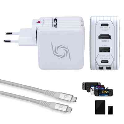 Зарядний пристрій AVerMedia GC313 CORE GO 100W 2хUSB-С 1хUSB-A 1xHDMI white (40AAGC313AWP) Вінниця