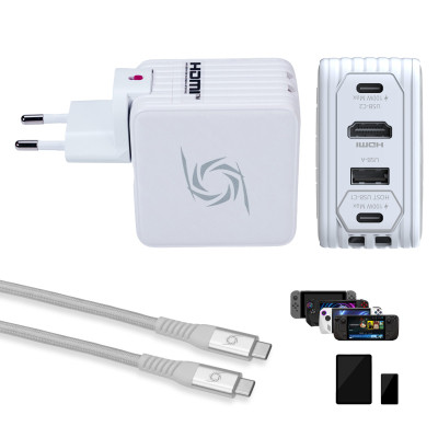 Зарядний пристрій AVerMedia GC313 CORE GO 100W 2хUSB-С 1хUSB-A 1xHDMI white (40AAGC313AWP) Вінниця - фото 1