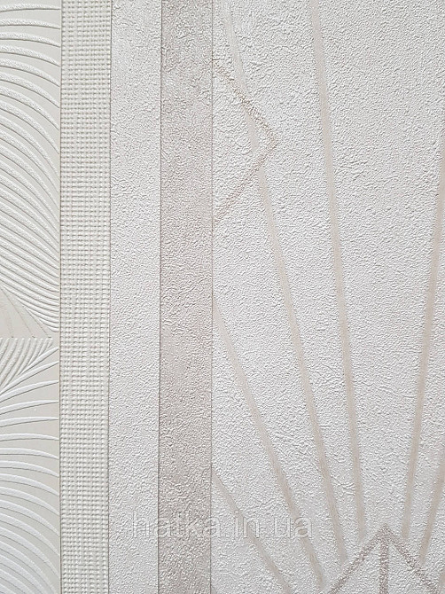 Шпалери вінілові на флізеліні Sintra Simmetria геометрія фігури смуги бежеві золотисті 524428 Київ - фото 3