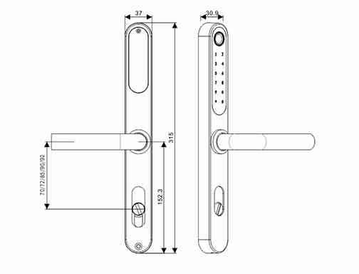 Умный дверной биометрический замок SEVEN LOCK SL-7761BF Киев