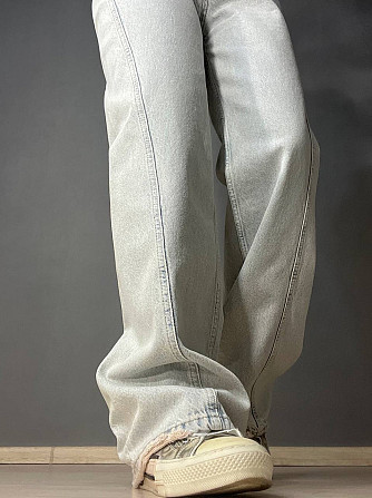 Джинси жіночі Twin 1268-455 palazzo jeans широкі зкошений боковий шов палаццо висока талія світло-бл Одеса - фото 9