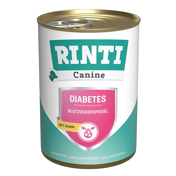 Rinti Canine Veterinary Diabetes mit Huhn РИНТИ ВЕТЕРИНАРИ ДИАБЕТ КУРИЦА диетический влажный корм для собак с сахарным диабетом и ожирением, банка Киев - изображение 1