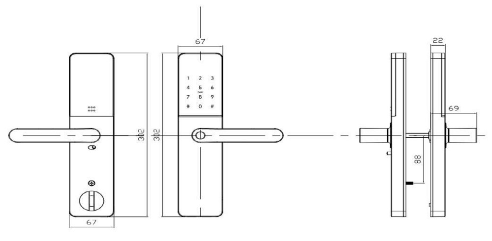 Умный дверной биометрический замок SEVEN LOCK SL-7779BFW-T Киев - изображение 3