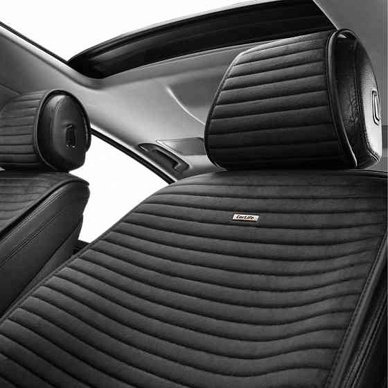 Преміум накидки для передніх сидінь CarLife Sport, black 2шт Львів