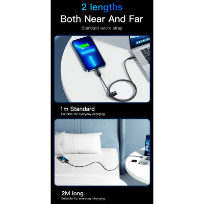 Дата кабель USB-C to Lightning 1.0m 29W LED black Essager (EXCTL-XY01-P) Вінниця - фото 7