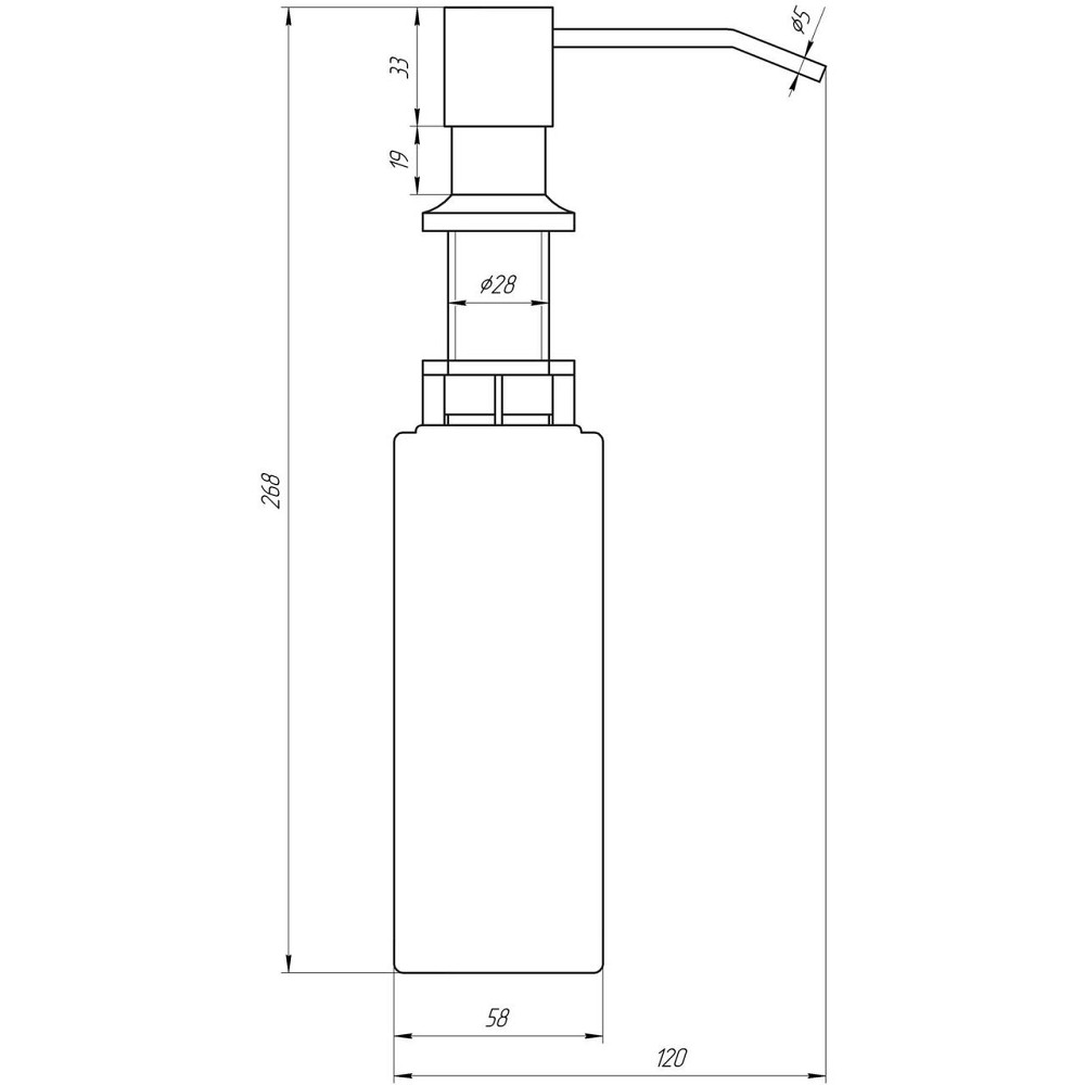 Дозатор рідкого мила врізний Globus Lux BS8444 Київ - фото 4