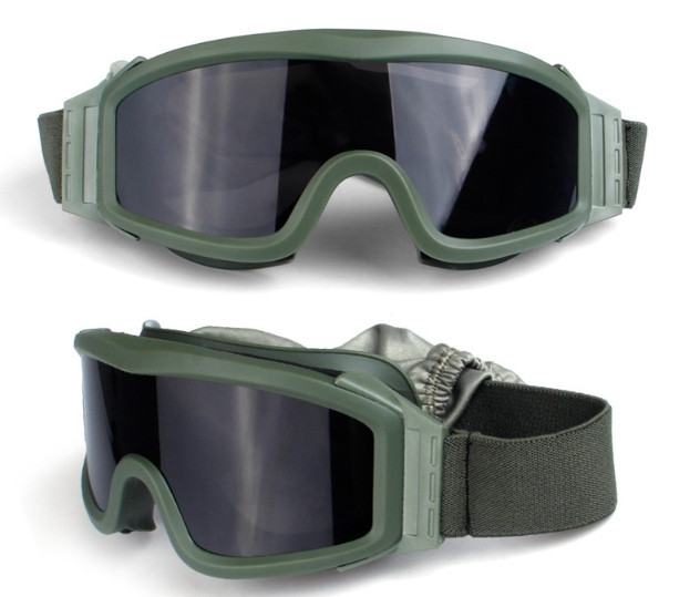 Тактичні окуляри (3 вставні лінзи) Оливковий Вінниця - фото 7