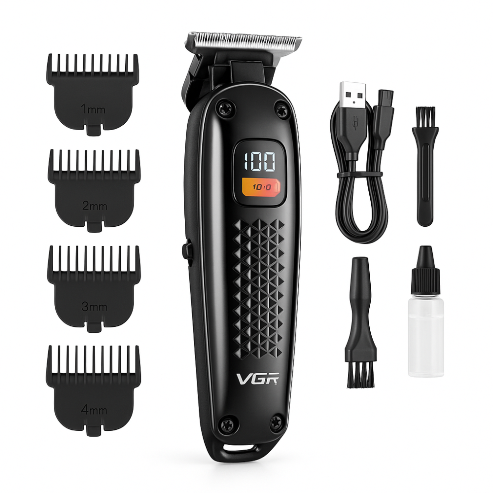 Тример для самостійної стрижки волосся VGR, Універсальний тример для чоловіків скронь OP-80 Київ - фото 16