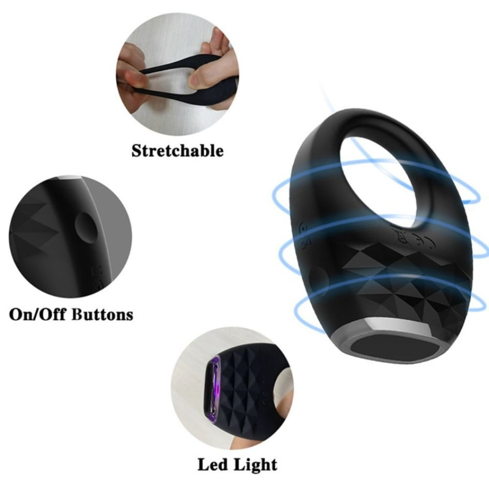 Вибрационное эрекционное кольцо Every Night Toys с подсветкой, белое Sex Aura Киев - изображение 7