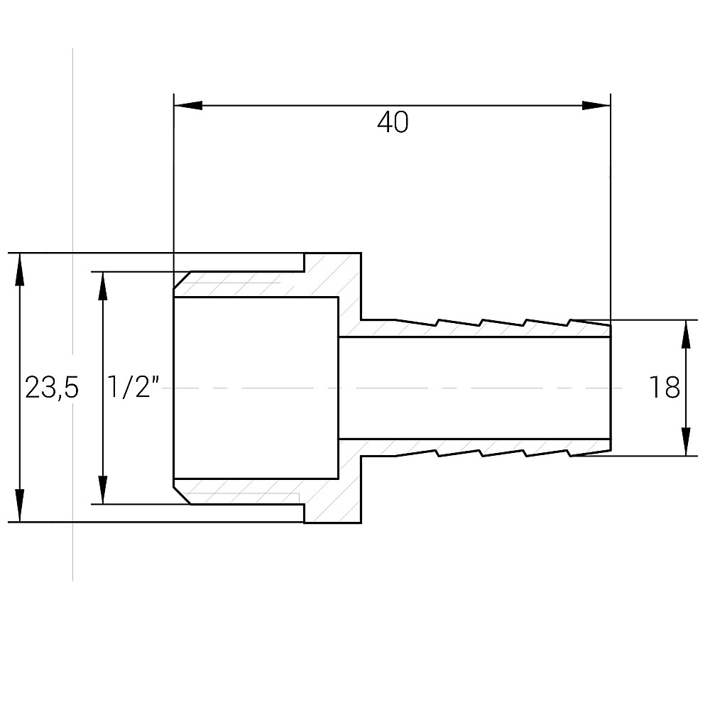 Штуцер 1/2″З 18мм нікельований NU3I2S OPTIMUM Тернополь - изображение 3