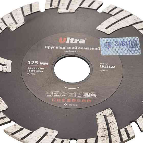 Круг отрезной алмазный Глубокий рез Ø125×22.2мм ULTRA (1918822) Ровно