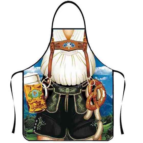 Фартух прикольний чоловік з сосисками 75 на 60 см різнобарвний Київ