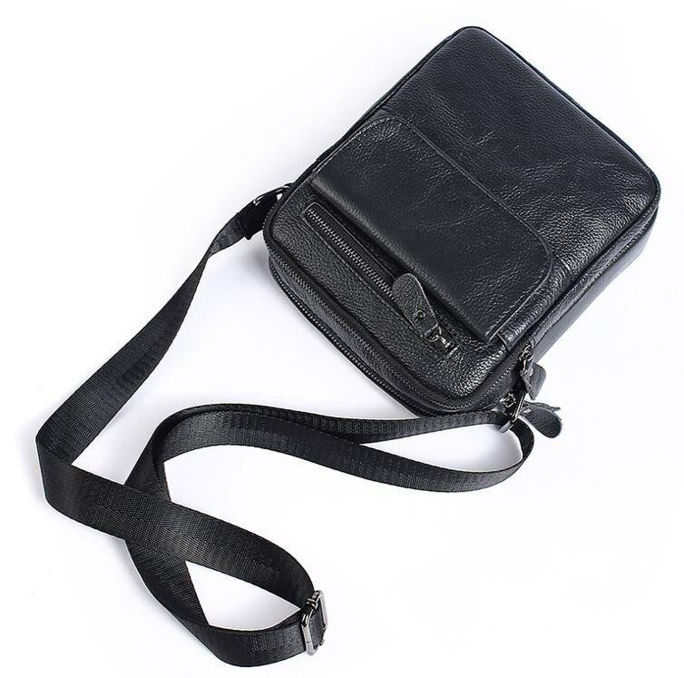 Сумка чоловіча зерниста Чорна (Vintage) Київ - фото 4