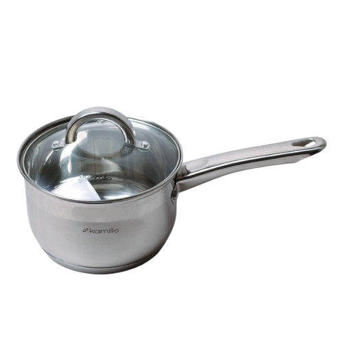 Ковш нержавіюча сталь 2л з кришкою 4227S KAMILLE Житомир - фото 1