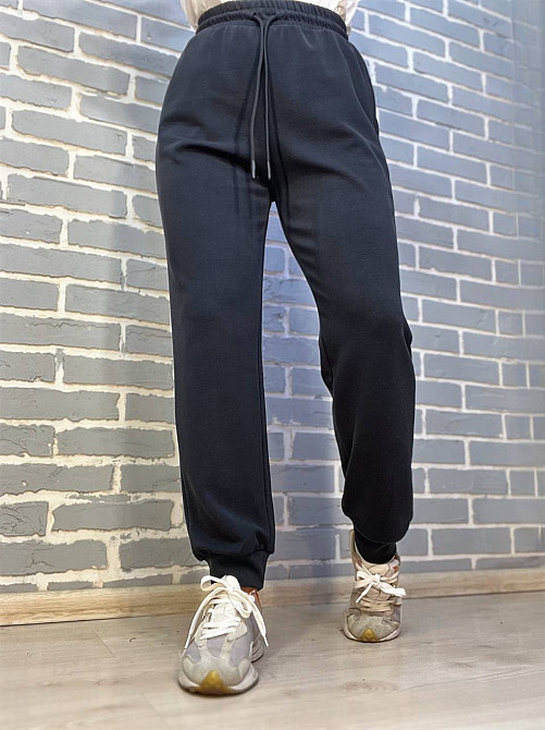 Штаны женские No Matter What 1558 спортивные джоггеры снизу манжет ткань бифлекс графит, графит, XS Киев - изображение 2