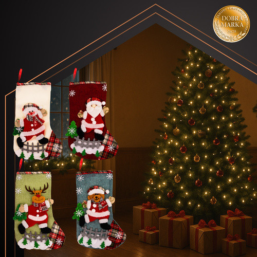 Різдвяні камінні шкарпетки для подарунків 4 шт Ruhhy (26467) Нововолинськ - фото 5