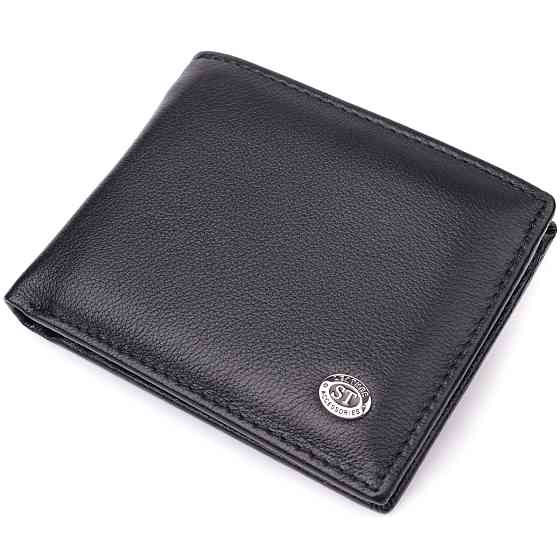 Кошелек-зажим из натуральной кожи ST Leather 22476 Черный Киев