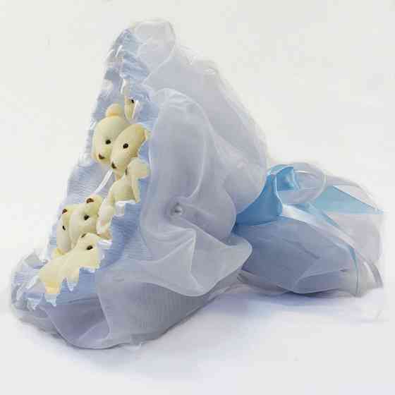 Букет из игрушек Мишки голубой 5350IT с 9ю игрушками Винница