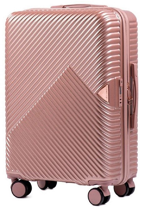 Чемодан пластиковый Wings WN01 средний 65 см розовый Киев - изображение 1