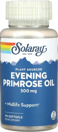 Масло примулы Solaray High Potency Evening Primrose 500mg 90 гел капс Киев