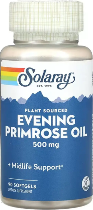 Масло примулы Solaray High Potency Evening Primrose 500mg 90 гел капс Киев - изображение 1