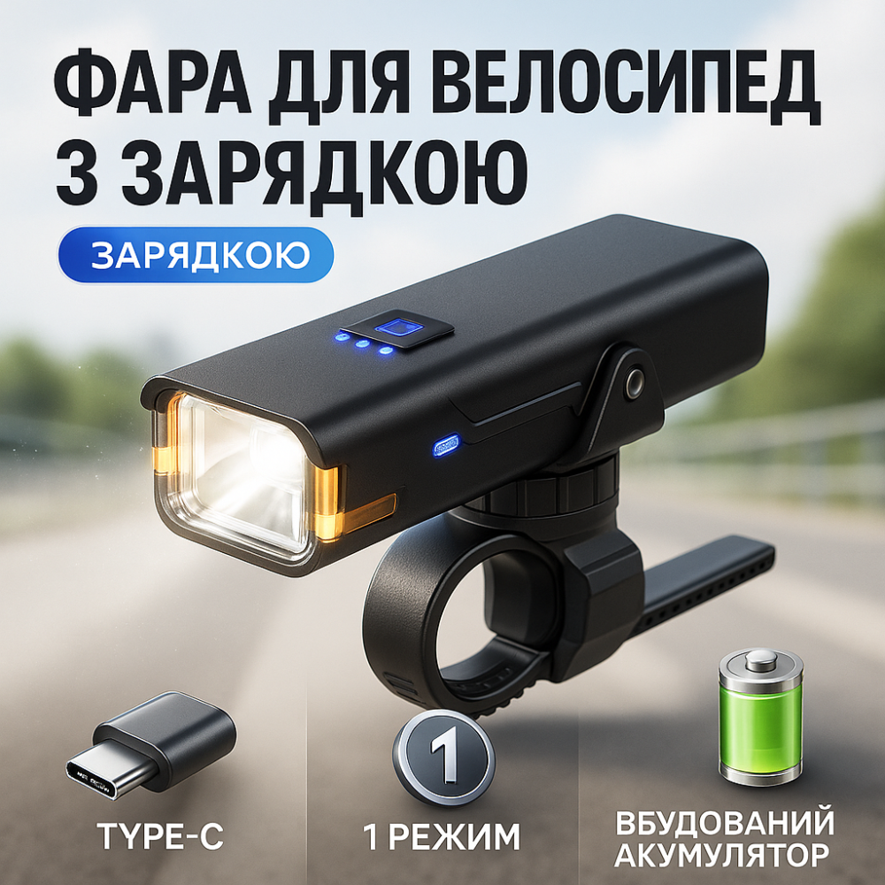 Фонарь для велосипеда с водозащитой и аккумулятором Фара фонарь фара велосипедная AR-45 Львов - изображение 11