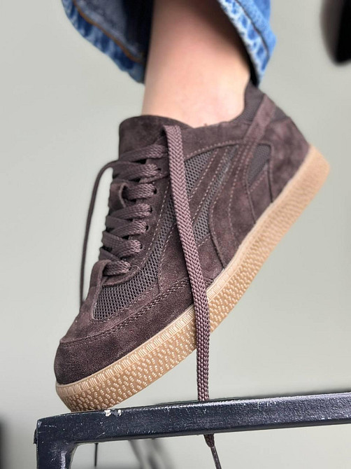 Olli Кроссовки женские OLLI шоколадные замша натуральная весна-осень размеры 36-41 (K-8-21413) Коломия - фото 8