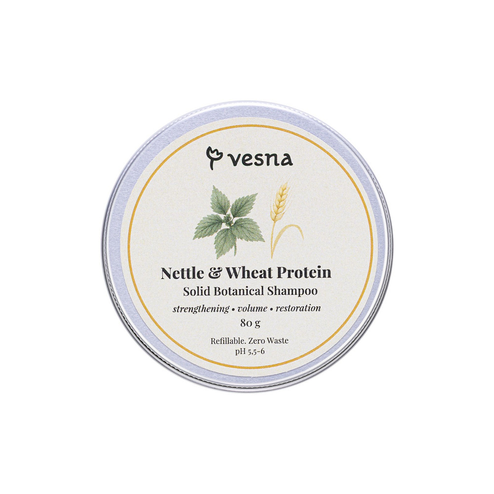 Твердий шампунь Кропива та Протеїн пшениці Vesna 80 г Київ - фото 2
