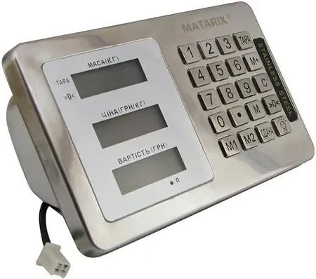 Ваги товарні з лічильником ціни MATARIX MX-423 350кг 40*50F для бізнесу Одеса