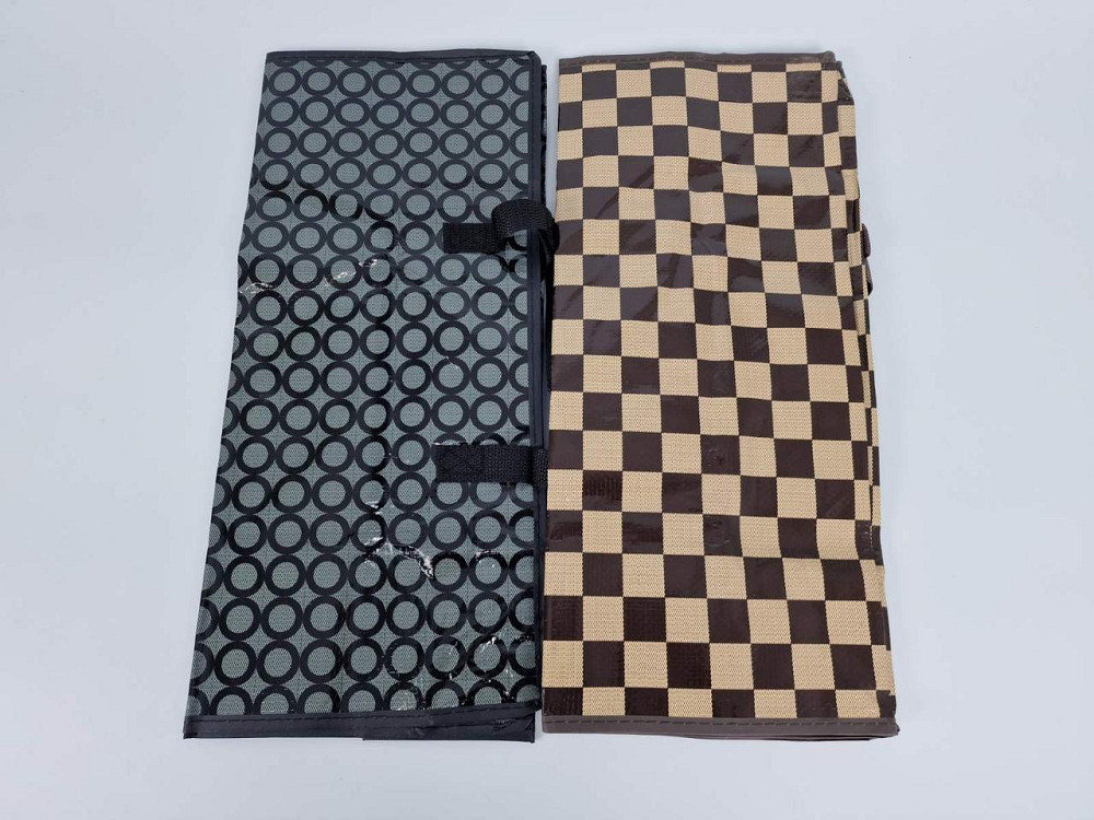 Сумка хозяйственная на змейке , полипропиленовая,  с цветным рисунком  №3 Шахматы+круги (50x34x22) (1 шт) Харьков - изображение 4