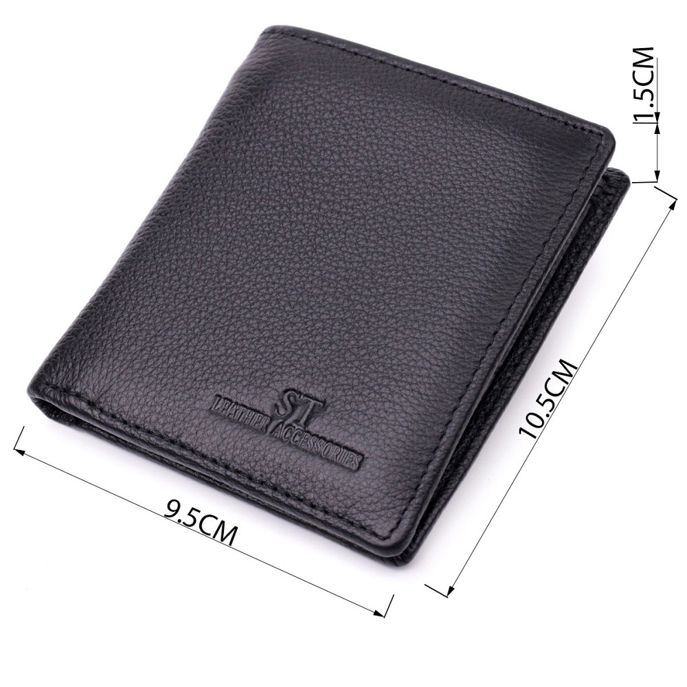 Женский кошелек в классическом черном цвете из натуральной кожи ST Leather 19466 Черный Киев - изображение 3