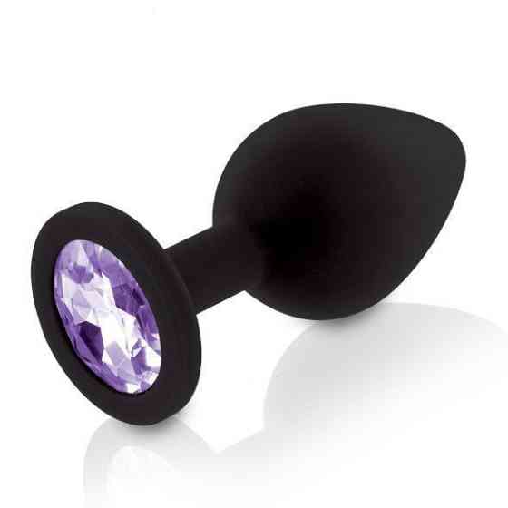 Набор анальных пробок с кристаллом Rianne S: Booty Plug Set Black, диаметр 2,7см, 3,5см, 4,1см Sex Aura Киев