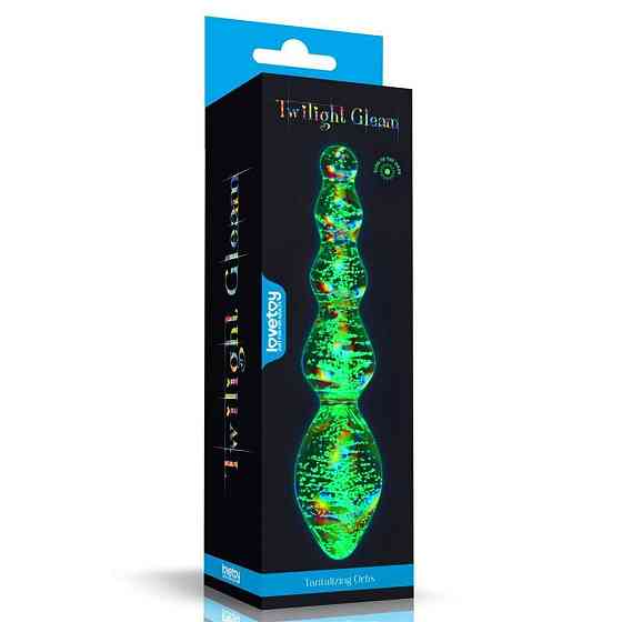 Стеклянный фаллоимитатор DILDO GLOW-IN-THE-DARK TWILIGHT GLEAM GLASS Sex Aura Киев