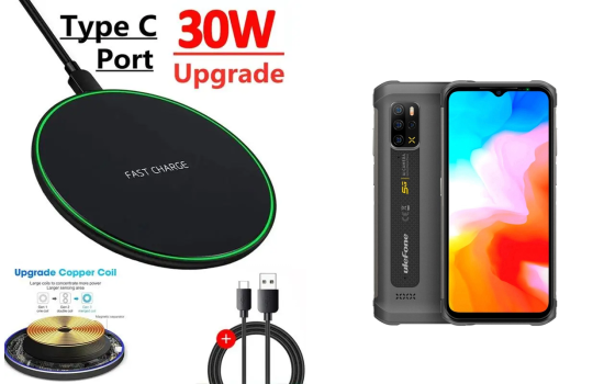 Бездротовий зарядний пристрій 30W для Ulefone Armor 23 Ultra Київ