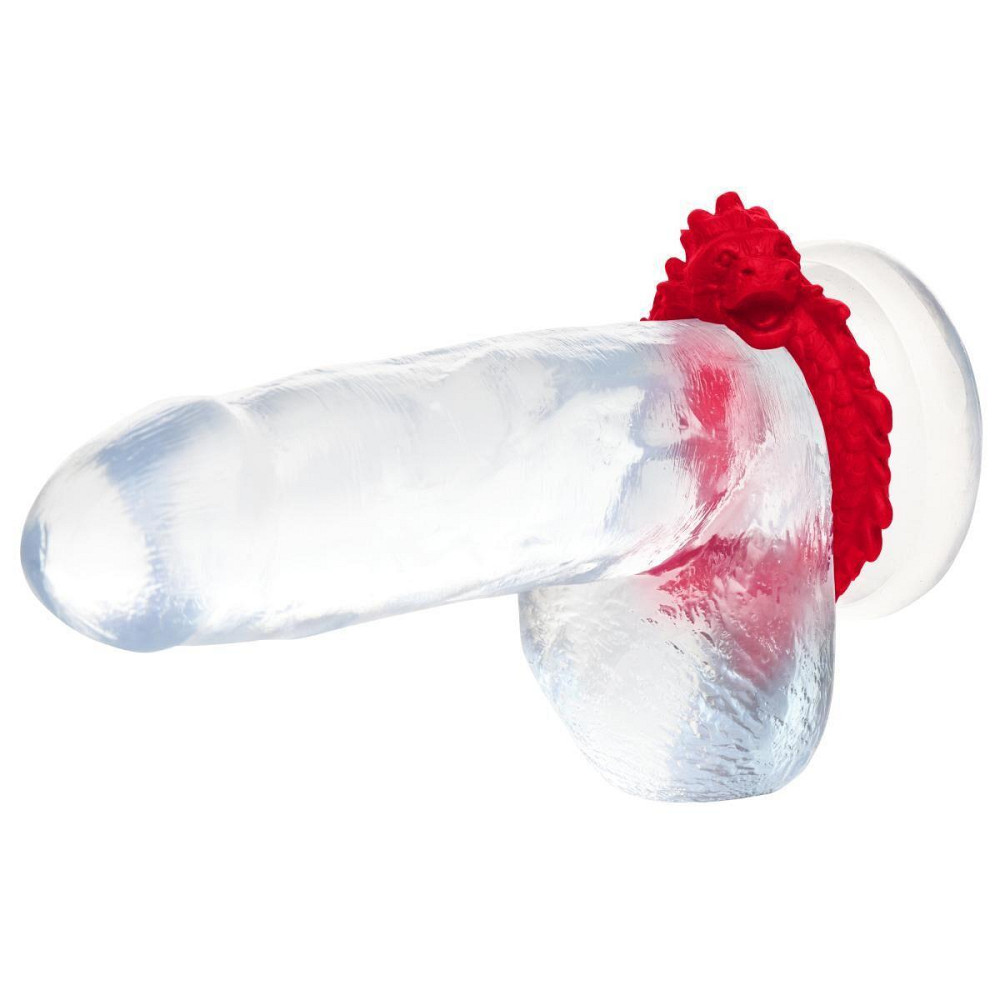 Ерекційне кільце – дракон Creature Cocks Rise of the Dragon Silicone Penis Ring – Red, діаметр 4 см Sex Aura Київ - фото 7