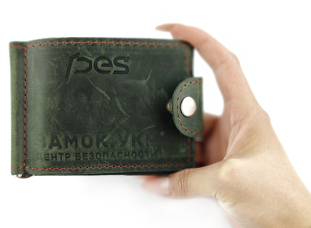 Гаманець PES з натуральної шкіри із затискачем Київ - фото 5