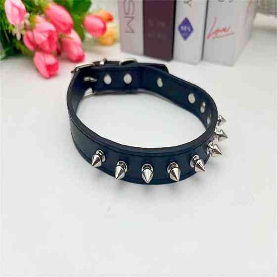 БДСМ ошейник с шипами - Черный – Садо-мазо Винница