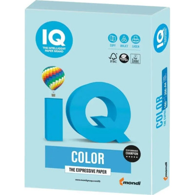 Бумага Mondi IQ color А4 pastel, 80g 500sheets, Blue (MB30/A4/80/IQ) Винница - изображение 1
