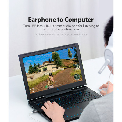 Звукова плата Vention Audio USB 1х3,5mm jack 4pin Metal (OMTP-CTIA) (CDLH0) Вінниця - фото 11