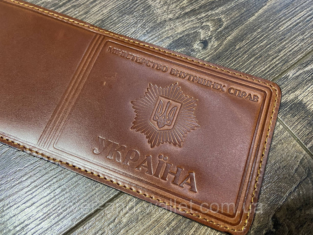 Обкладинка шкіряна на посвідчення МВД "Міністерство внутрішніх справ" Київ - фото 7