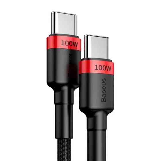 Кабель Baseus Cafule PD2.0 100W flash charging Type-C For Type-C cable 2m Red+Black CATKLF-AL91 Одесса