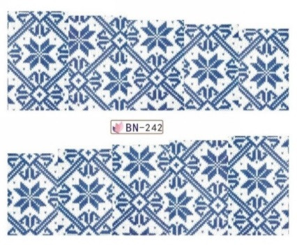 Наклейки на ногти новогодние, синие, размер стикера 6*5см, инструкция по применению есть в описании товара Киев - изображение 1