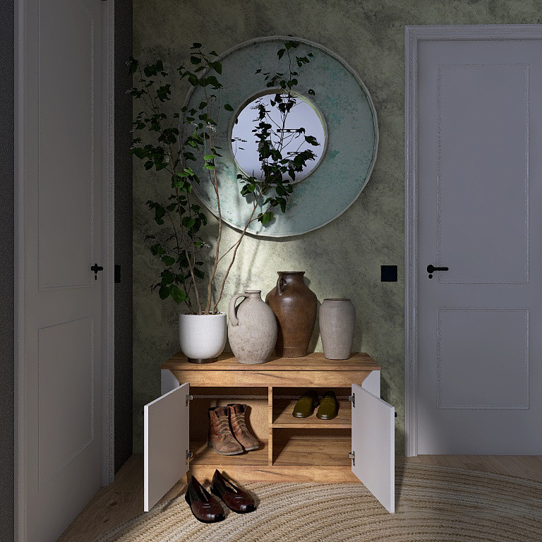 Тумба 2-х дверная закритая Эверест Нордик-980 98х38х53 см Белый + Дуб крафт золотой (DTM-5525) Днепр - изображение 6