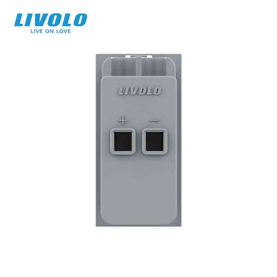 LIVOLO Hi-Fi аудіо розетка LIVOLO (Banana), сіра, для колонок і підсилювачів, модуль 0.5 поста Коломия