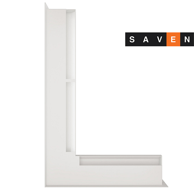Вентиляційна решітка для каміна кутова ліва SAVEN Loft Angle 60х400х600 біла Львів - фото 3