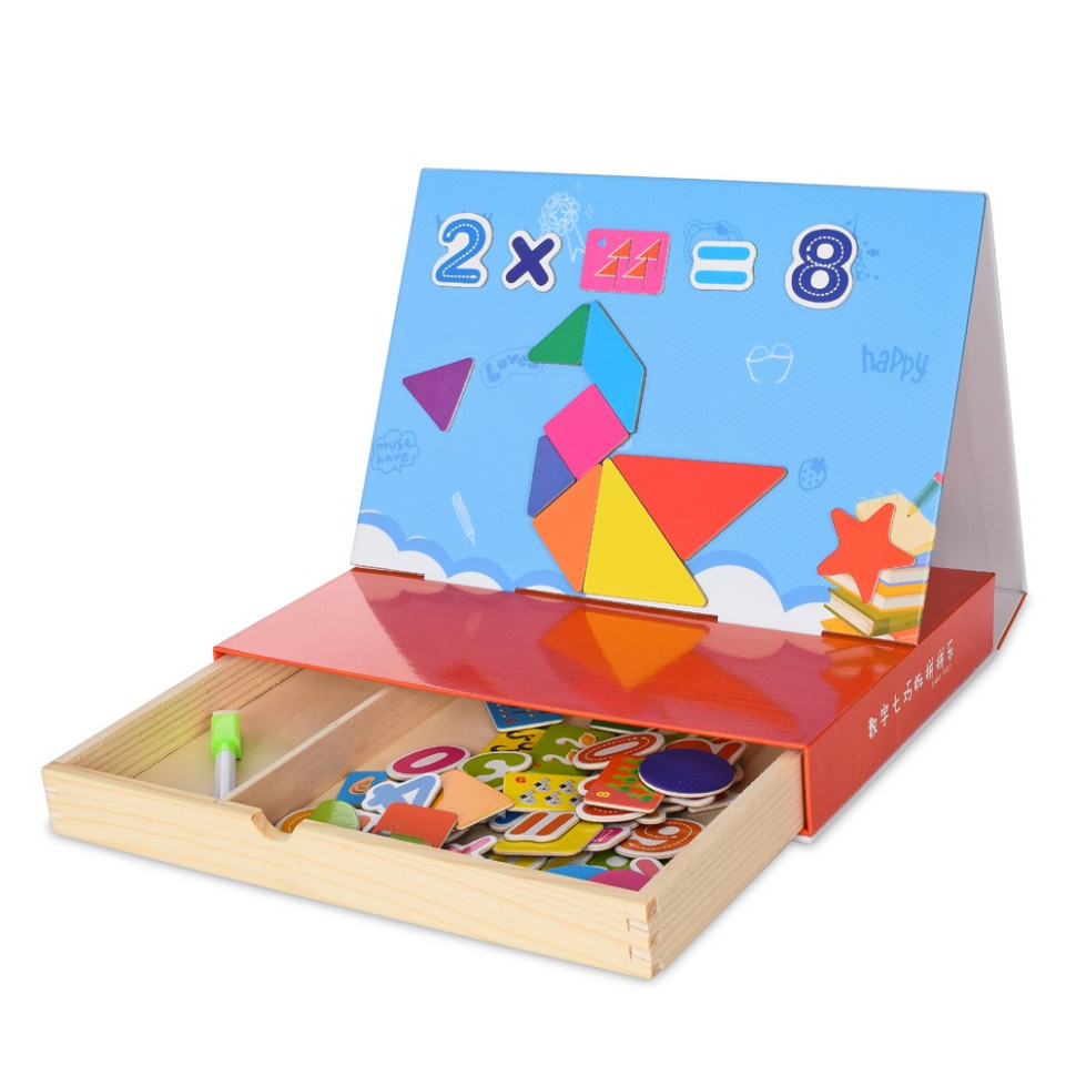 Дерев'яна розвиваюча іграшка Дощечка MD 1852-2 магнітна, для малювання Вінниця - фото 1